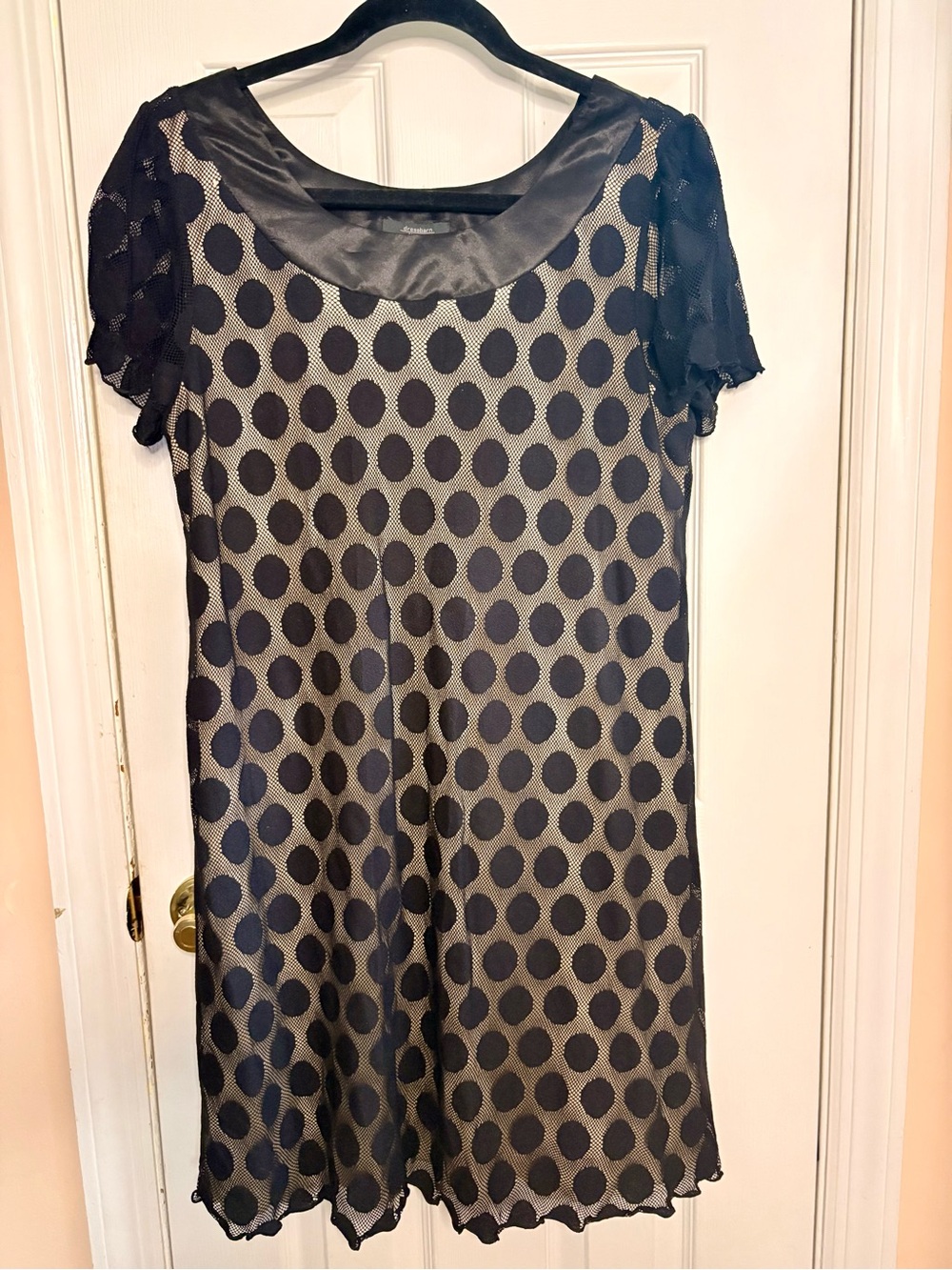 dressbarn Black Polka Dot Mini Dress